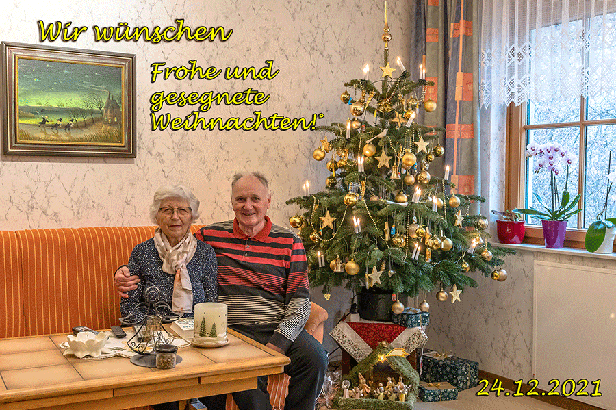 Leopoldine und Josef wünschen ein frohes und gesegnetes Weihnachtsfest - Foto: JoSt © 2022